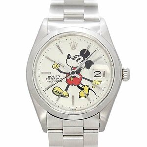 １円～【ROLEX】SS　オイスターデイト　6694　ミッキーマウス（リダン　書き換え）　手巻き　メンズ　ロレックス　アンティーク