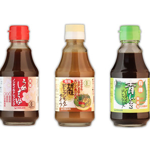 有機 ドレッシング３種類（うめしょうゆ(200ml)胡麻(225g)青じそ(200ml)）★オーガニック★無添加・無化学調味料・無着色♪