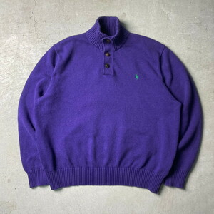 POLO RALRH LAUREN ポロラルフローレン コットンニットセーター ハーフボタン メンズXXL