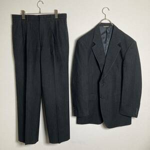 [ beautiful goods ]DURBAN Durban setup suit men's XL corresponding stripe black dark gray business office casual total lining autumn winter 