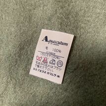 Aquascutum アクアスキュータム カシミヤ100% フリンジマフラー オリーブグリーン メンズ レディース ユニセックス ストール_画像3