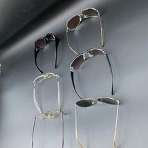 G1027 サングラス6点セット　おまとめ メガネ まとめ セット 黒系 茶系 眼鏡 ファッション メンズレディース　金属フレーム　セルフレーム_画像7