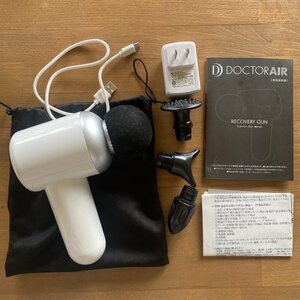 G1107 説明書付 DOCTOR AIR ドクターエアー リカバリーガン RG-01 ハンディマッサージャー ホワイト マッサージ器 中古 通電確認済み