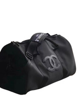 【未使用】 シャネル ノベルティ 非売品 CHANEL 旅行バッグ ボストンバッグ ショルダー付き 1泊 2泊 大容量 メンズ レディース ブラック_画像1