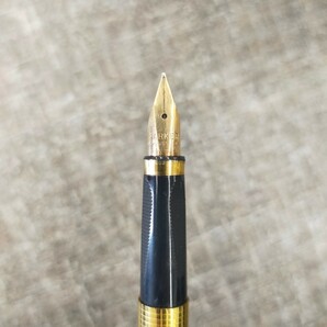 す811 PARKER 万年筆 ボールペン シャーペン ペン先 14K ブラック× ゴールド シルバー 格子柄 ケース付 セット パーカー 6本 まとめ 売りの画像8
