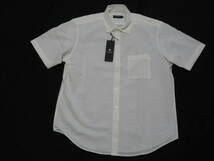 ブラックレーベル クレストブリッジ 高級半袖デザインシャツ Lサイズ　白 24,200円_画像1