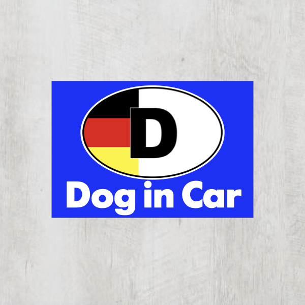 Dドイツ＊ビークルID【Dog in Car/ドッグインカー】マグネット仕様