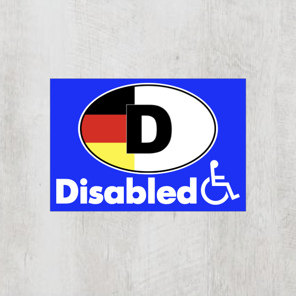 Dドイツ*ビークルID【Disabled/車椅子*身障者マーク】マグネット仕様
