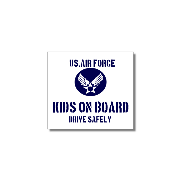 KIDS ON BOARD/キッズオンボードマグネットステッカー★世田谷ベース(旧米空軍タイプ)白