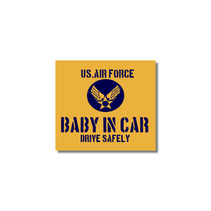 BABY IN CAR/ベビーインカーマグネットステッカー★世田谷ベース(旧米空軍タイプ)黄