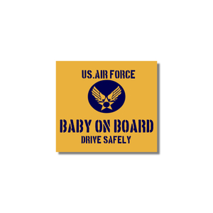 BABY ON BOARD/ベビーオンボードマグネットステッカー★世田谷ベース(旧米空軍タイプ)黄