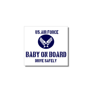 BABY ON BOARD/ベビーオンボードマグネットステッカー★世田谷ベース(旧米空軍タイプ)白