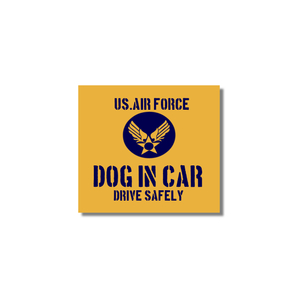 DOG IN CAR/ドッグインカーマグネットステッカー★世田谷ベース(旧米空軍タイプ)黄