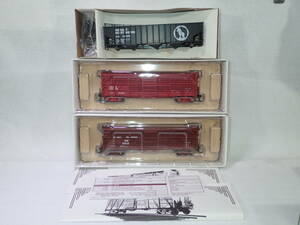 7. LIFE-LIKE製 PROTO2000 40'Double DeckStock Car*2+S.H.Hopper 塗装済完成品