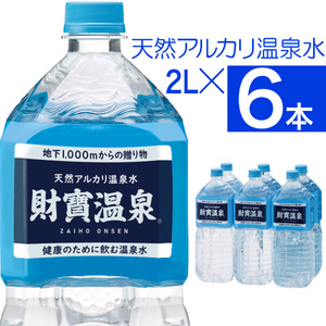 【財宝】天然アルカリ温泉水 2L【6本】