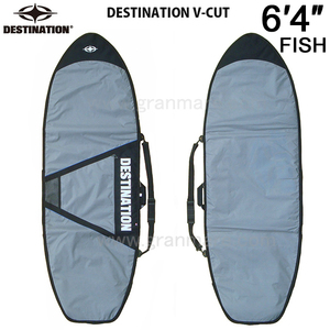 [ новый товар * не использовался ]DESTINATION DAY BAG FISH V-CUT 6*4 серый жесткий чехол / повседневный рюкзак / рыба / retro рыба 
