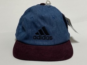 adidas アディダス 平ツバ Cap キャップ 帽子 ブルー 展示未使用品