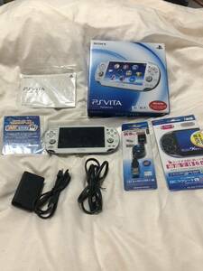 ［ジャンク］PlayStation Vita 3G/Wi-Fiモデル クリスタル・ホワイト 限定版 PCH-1100 AB02