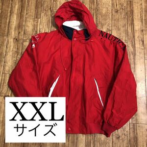 ● 90年代 ノーティカNAUTICA チャレンジ セーリング ジャケット 長袖 レッド XXLサイズ ビッグサイズ ヴィンテージ 香港製