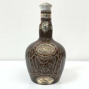 未開栓 ロイヤル サルート 21年 茶 陶器ボトル 700ml 40% 約867g スコッチ ROYAL SALUTE 巾着 冊子付き