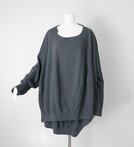 美品* RUNDHOLZ DIP ◆ ユニセックス フロントレイヤード スウェット Sサイズ グレー *オーバーサイズ ランドホルツ ◆CQ11