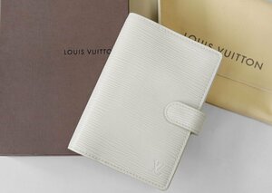 美品 LOUIS VUITTON ◆ アジェンダPM エピ システム手帳カバー 6穴 イヴォワール 白 ルイヴィトン 箱付 ◆G117