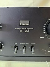 SANSUI プリメインアンプ AU-607　オーディオ機器　【通電確認済】　現状品 　山水電気　アンプ_画像3