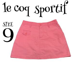 【le coq sportif】ルコック　レディース　ゴルフ　インナー付パンツスカート　ピンク　Mサイズ