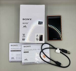 極美品　SONY ウォークマン NW-A105　A Series　16GB　オレンジ　動作品 デジタルメディアプレイヤー　microSDカード32GB付　WALKMAN　6063