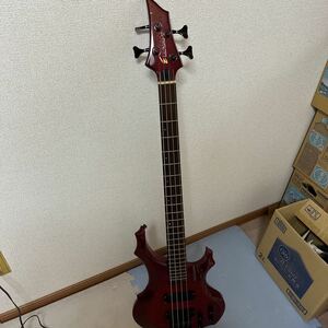 EDWARDS BASS エドワーズ フォレスト ESP シースルーレッド エレキギター 現状品