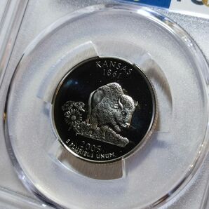 準最高鑑定 PCGS RP69DCAM 2005 カンザス州 アメリカ50州25セント硬貨 アンティークコイン モダンコイン