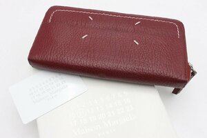 【行董】 AO627BOT41 maison margiela マルジェラ 長財布 ラウンド ボルドー レザー ウォレット ギャランティカード 箱 ※ゆうパ※