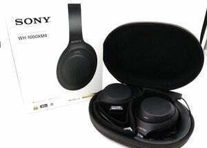 【行董】AS500ABH67 ソニー SONY WH-1000XM4 ノイズキャンセリングヘッドホン ワイヤレス ケース付 音出確認OK 音楽 音響機器 ゆうパック