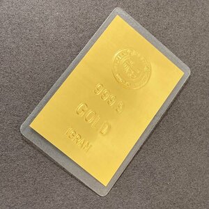 *rm) 純金カード 徳力 TOKURIKI 日本信販 Nippon Shinpan １g 999.9 ラミネート GOLD ゴールド カード 24金 K24 ※中古 ゆうパケ300円
