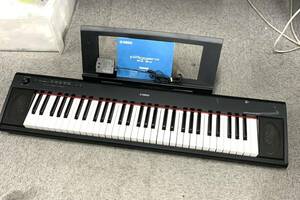 【直接引取可】 動作ok ヤマハ YAMAHA B1380 YAMAHA ヤマハ 電子キーボード piaggero ブラック NP-12B説明書付き カ15