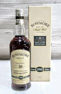 X11C253【本州送料無料BOWMORE リミテッド・エディション 16　1990 スコッチウイスキー　700ml/ 53.8%/ 未開栓　元箱有