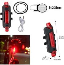 自転車用 USB 充電式 LED テールライト テール ランプ リアライト M7_画像1