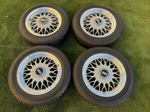 BBS RG065 日産純正OP 15x6J +40 4H/114.3 & YOKOHAMA（ヨコハマ） スタッドレス iceGUARD IG50 185/60R15 4本セット 