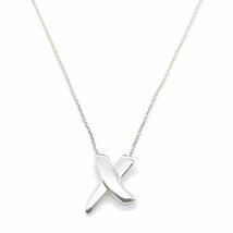 TIFFANY＆CO ティファニー ネックレス キス ネックレス シルバー系 シルバー925 中古 レディース_画像2