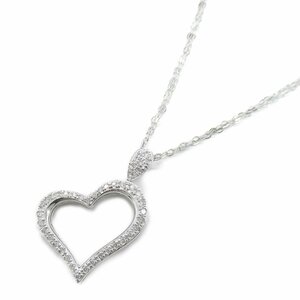 JEWELRY ジュエリー ネックレス ダイヤモンド ネックレス クリア系 K18WG（ホワイトゴールド） ダイヤモンド 中古 レディース