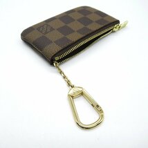 LOUIS VUITTON ルイ・ヴィトン キーケース ポシェット・クレ ブラウン系 ダミエ 中古 レディース_画像5