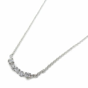 STAR JEWELRY Star Jewelry necklace diamond necklace clear series K18WG( white gold ) diamond used lady's 