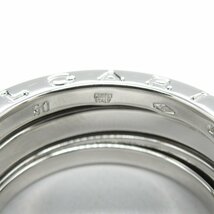 BVLGARI ブルガリ リング・指輪 B-zero1 ビーゼロワン リング 3バンド シルバー系 K18WG（ホワイトゴールド） 中古 ユニセックス_画像4