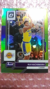 送料込即決 149枚限定 2022-23 Panini Donruss Optic Lime Green Prizm #170 Rui Hachimura 八村塁 ファーストレイカーユニ ライムグリーン