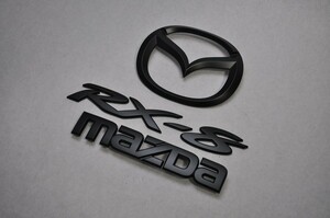  mat black / piano black emblem free shipping SE3P RX-8 previous term / latter term rear 3 point car parts original plating 