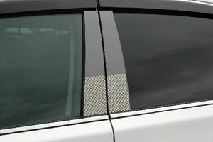 ファサネイトピラー　市松模様風　ＭＭ３２　フレアワゴン　８Ｐ 鏡面ＨＹＰＥＲ　ブラック　カーパーツ
