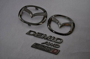  color emblem free shipping DJ5AS Demio black 5 point set car parts original plating 