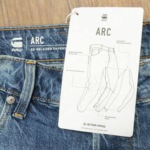 1円/G-STAR RAW/28インチ/美脚デニムパンツ ARC 3D RELAXED TAPERED ART D13411-9785-071 ロゴ ワッペン 新品/青/ブルー/gf475/_画像9