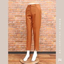 1円/秋冬/STUDIO PICONE/36(S)サイズ/スリット テーパード アンクルパンツ スタジオピッコーネ 新品/茶色/ブラウン/hz648/_画像1