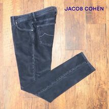 1円/秋冬/JACOB COHEN/34インチ/訳 美脚パンツ U Q M06 02 NICK 別珍ストレッチ 無地 ガーメントダイ イタリア製 新品/紺/ネイビー/hb495/_画像1